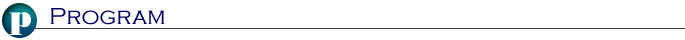 Program｜プログラム